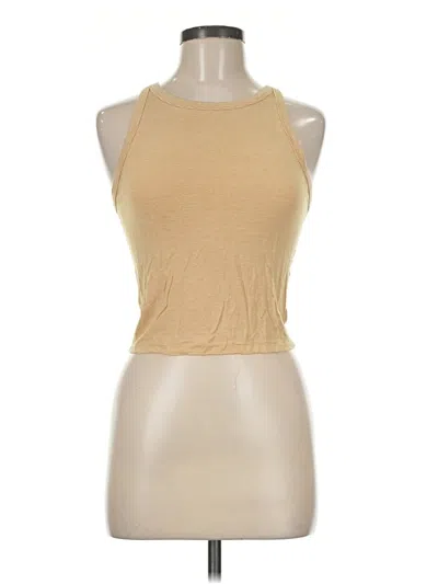 Pre-owned American Eagle Outfitters Tank Top Gold Halter Neckline Tops