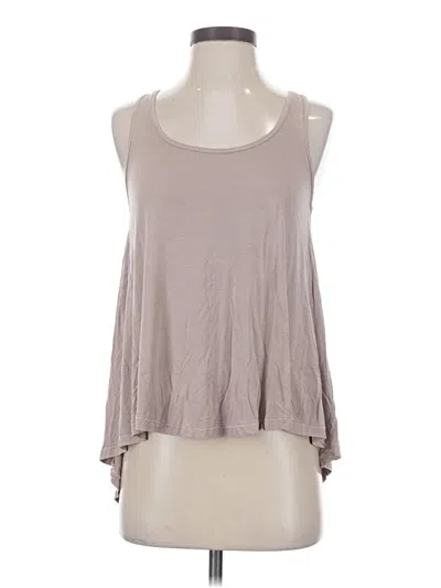 Pre-owned American Eagle Outfitters Tank Top Gray Cold Shoulder Neckline Tops