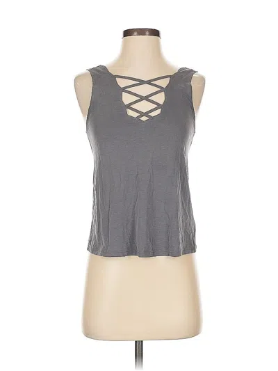 Pre-owned American Eagle Outfitters Tank Top Gray Halter Neckline Tops