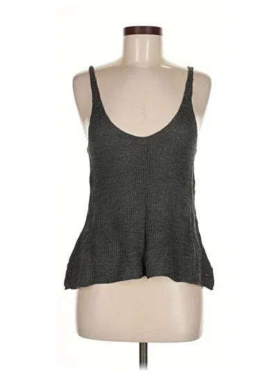 Pre-owned American Eagle Outfitters Tank Top Gray Halter Neckline Tops