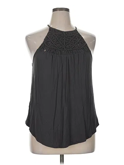 Pre-owned American Eagle Outfitters Tank Top Gray Halter Neckline Tops