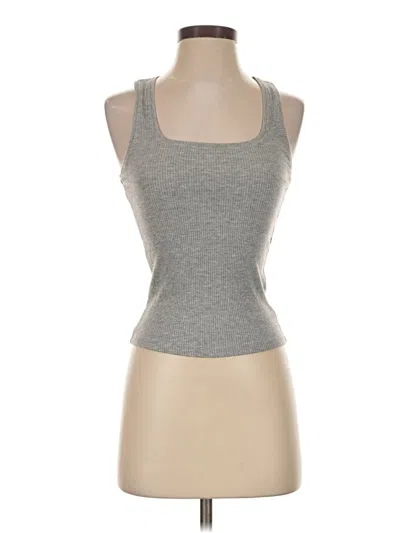 Pre-owned American Eagle Outfitters Tank Top Gray Halter Neckline Tops
