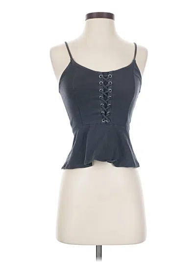 Pre-owned American Eagle Outfitters Tank Top Gray Halter Neckline Tops