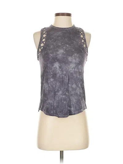 Pre-owned American Eagle Outfitters Tank Top Gray Tie-dye Pattern Halter Neckline Tops