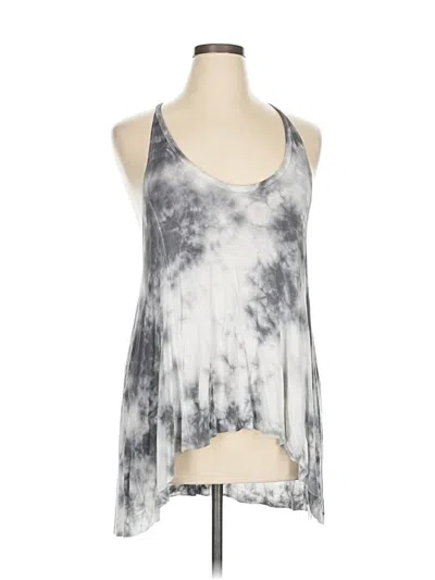 Pre-owned American Eagle Outfitters Tank Top Gray Tie-dye Pattern Scoop Neck Tops