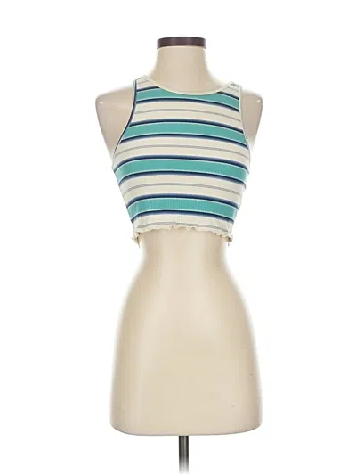 Pre-owned American Eagle Outfitters Tank Top Green Halter Neckline Tops