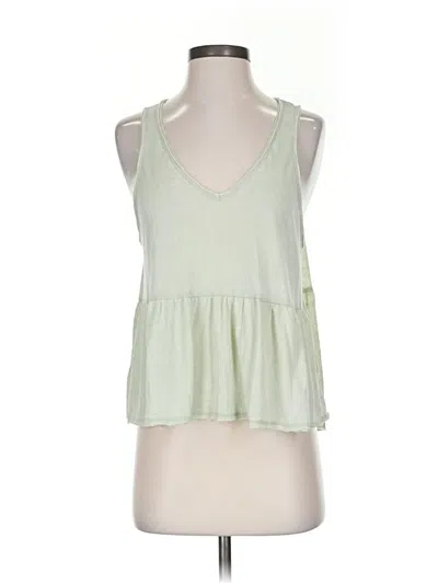 Pre-owned American Eagle Outfitters Tank Top Green Halter Neckline Tops