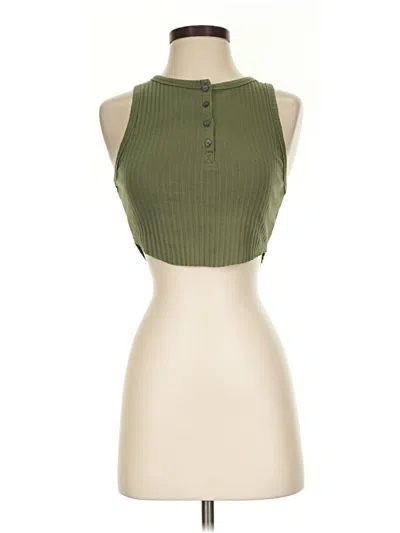 Pre-owned American Eagle Outfitters Tank Top Green Halter Neckline Tops