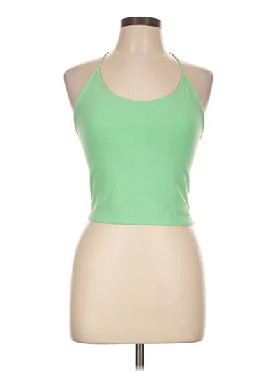 Pre-owned American Eagle Outfitters Tank Top Green Halter Neckline Tops