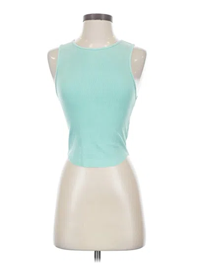 Pre-owned American Eagle Outfitters Tank Top Green Halter Neckline Tops