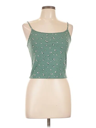 Pre-owned American Eagle Outfitters Tank Top Green Strapless Neckline Tops