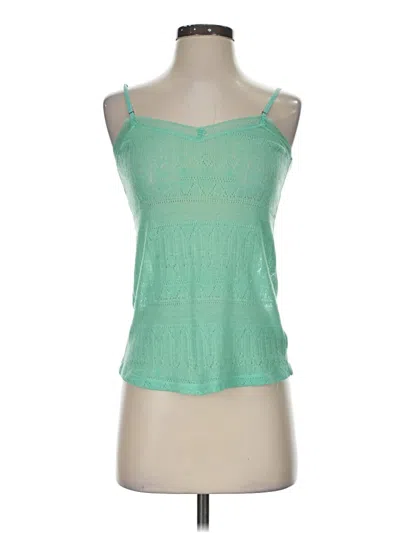 Pre-owned American Eagle Outfitters Tank Top Green Strapless Neckline Tops
