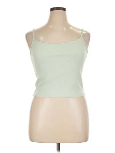 Pre-owned American Eagle Outfitters Tank Top Green Strapless Neckline Tops