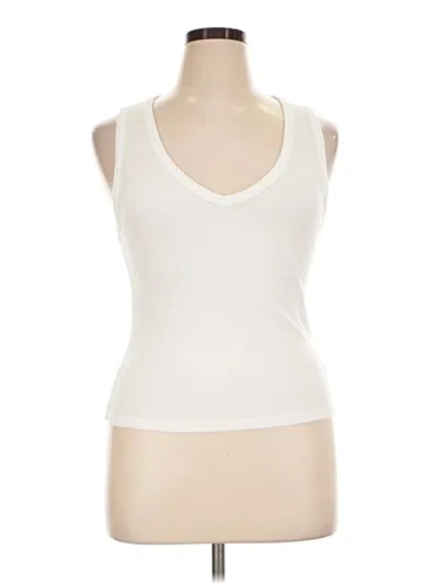 Pre-owned American Eagle Outfitters Tank Top Ivory Plunge Neckline Tops