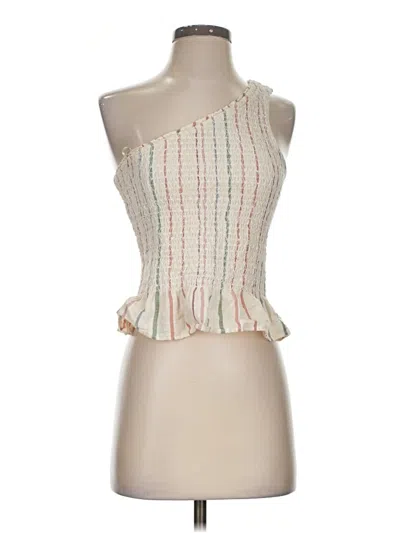 Pre-owned American Eagle Outfitters Tank Top Ivory Strapless Neckline Tops