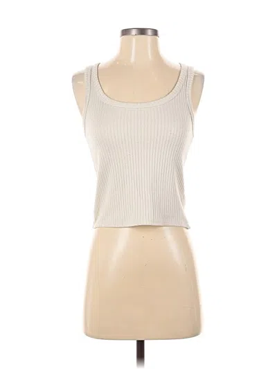 Pre-owned American Eagle Outfitters Tank Top Ivory Strapless Neckline Tops In White