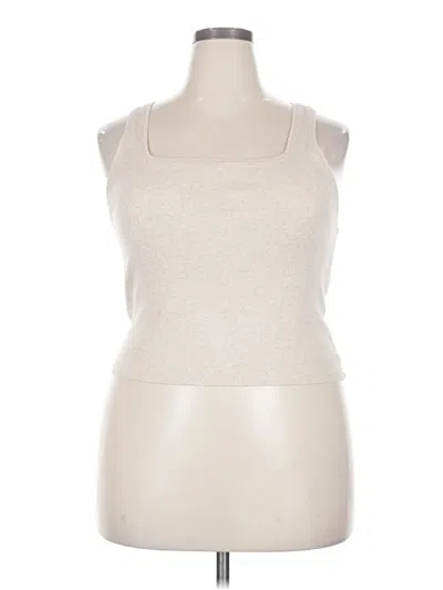 Pre-owned American Eagle Outfitters Tank Top Ivory Strapless Neckline Tops In White
