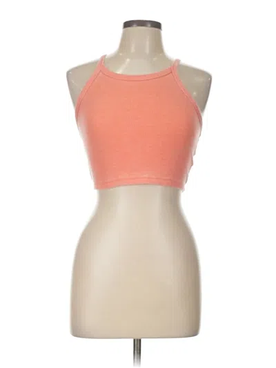 Pre-owned American Eagle Outfitters Tank Top Orange Halter Neckline Tops