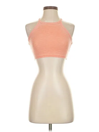 Pre-owned American Eagle Outfitters Tank Top Orange Halter Neckline Tops