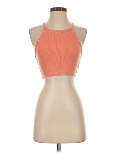 Pre-owned American Eagle Outfitters Tank Top Orange Halter Neckline Tops