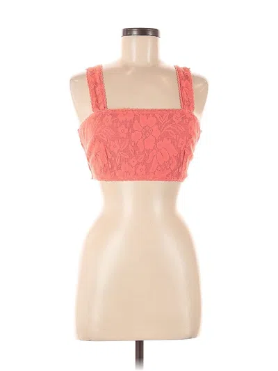 Pre-owned American Eagle Outfitters Tank Top Orange Strapless Neckline Tops