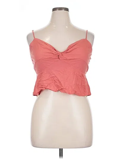 Pre-owned American Eagle Outfitters Tank Top Orange Strapless Neckline Tops