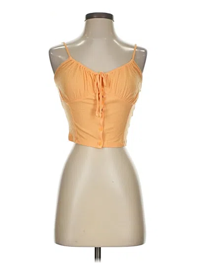 Pre-owned American Eagle Outfitters Tank Top Orange Strapless Neckline Tops