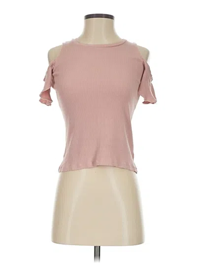 Pre-owned American Eagle Outfitters Tank Top Pink Cold Shoulder Neckline Tops