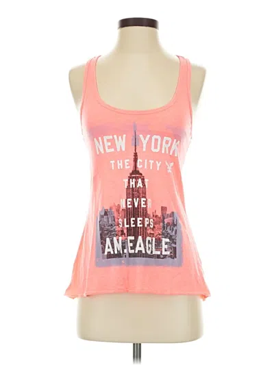 Pre-owned American Eagle Outfitters Tank Top Pink Halter Neckline Tops