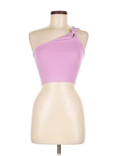 Pre-owned American Eagle Outfitters Tank Top Pink One Shoulder Neckline Tops