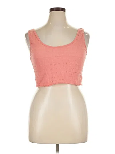 Pre-owned American Eagle Outfitters Tank Top Pink Strapless Neckline Tops