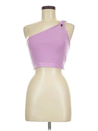 Pre-owned American Eagle Outfitters Tank Top Purple One Shoulder Neckline Tops