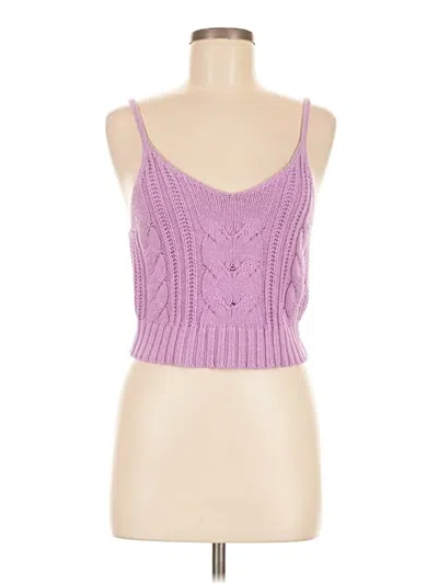 Pre-owned American Eagle Outfitters Tank Top Purple Strapless Neckline Tops