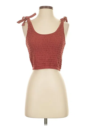 Pre-owned American Eagle Outfitters Tank Top Red Strapless Neckline Tops