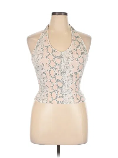 Pre-owned American Eagle Outfitters Tank Top Silver Halter Neckline Tops