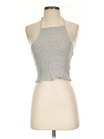Pre-owned American Eagle Outfitters Tank Top Silver Halter Neckline Tops