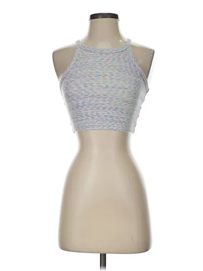 Pre-owned American Eagle Outfitters Tank Top Silver Halter Neckline Tops