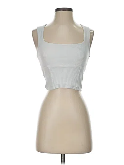 Pre-owned American Eagle Outfitters Tank Top Silver Strapless Neckline Tops