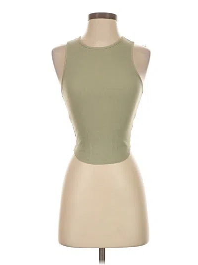 Pre-owned American Eagle Outfitters Tank Top Tan Halter Neckline Tops