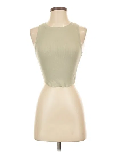 Pre-owned American Eagle Outfitters Tank Top Tan Halter Neckline Tops