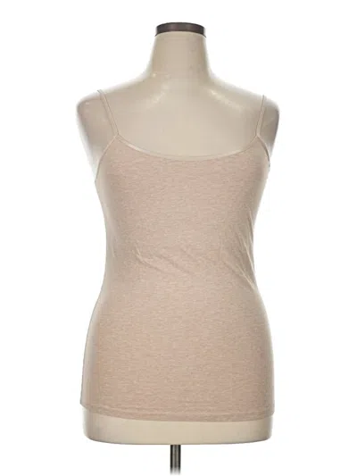 Pre-owned American Eagle Outfitters Tank Top Tan Strapless Neckline Tops In Brown
