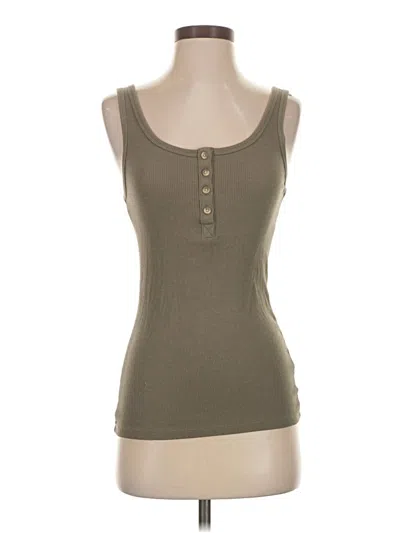 Pre-owned American Eagle Outfitters Tank Top Tan Strapless Neckline Tops In Brown