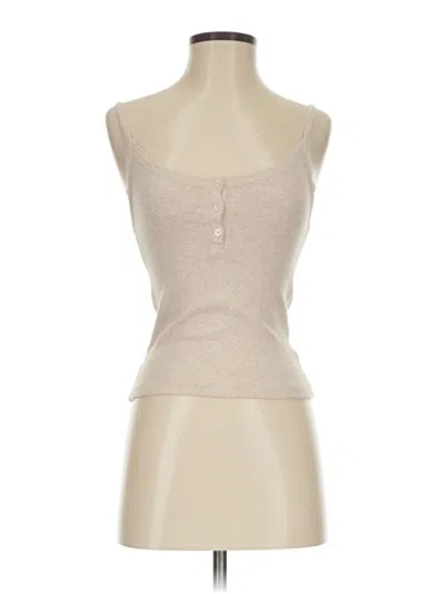 Pre-owned American Eagle Outfitters Tank Top Tan Strapless Neckline Tops In Brown