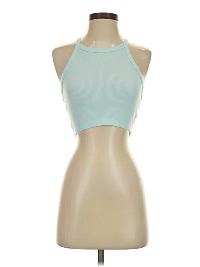 Pre-owned American Eagle Outfitters Tank Top Teal Halter Neckline Tops