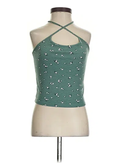 Pre-owned American Eagle Outfitters Tank Top Teal Halter Neckline Tops