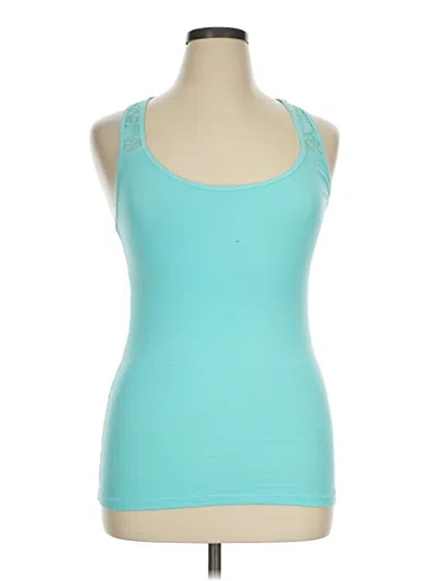 Pre-owned American Eagle Outfitters Tank Top Teal Halter Neckline Tops