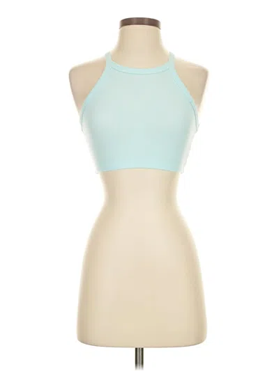 Pre-owned American Eagle Outfitters Tank Top Teal Halter Neckline Tops