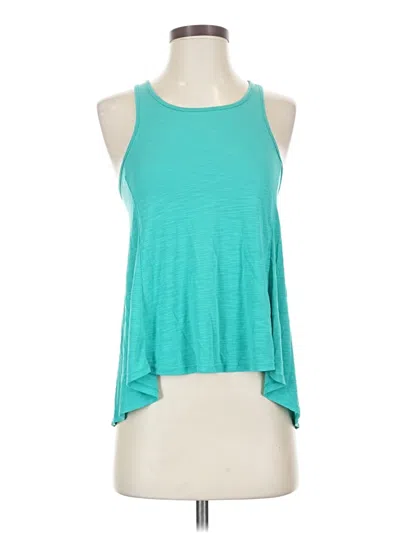 Pre-owned American Eagle Outfitters Tank Top Teal Halter Neckline Tops