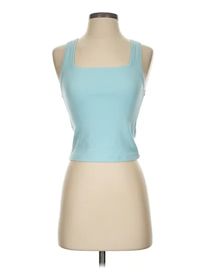 American Eagle Outfitters Tank Top Teal Halter Neckline Tops