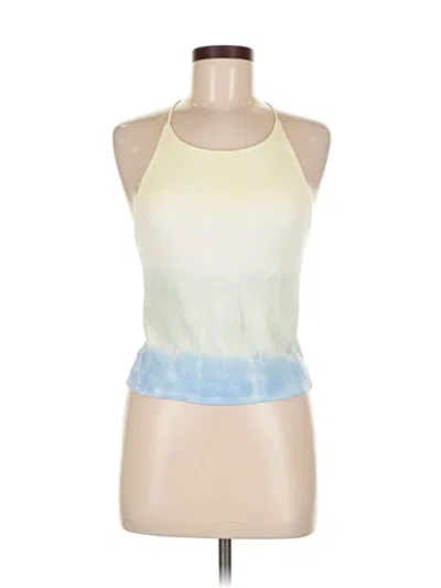 Pre-owned American Eagle Outfitters Tank Top Yellow Halter Neckline Tops